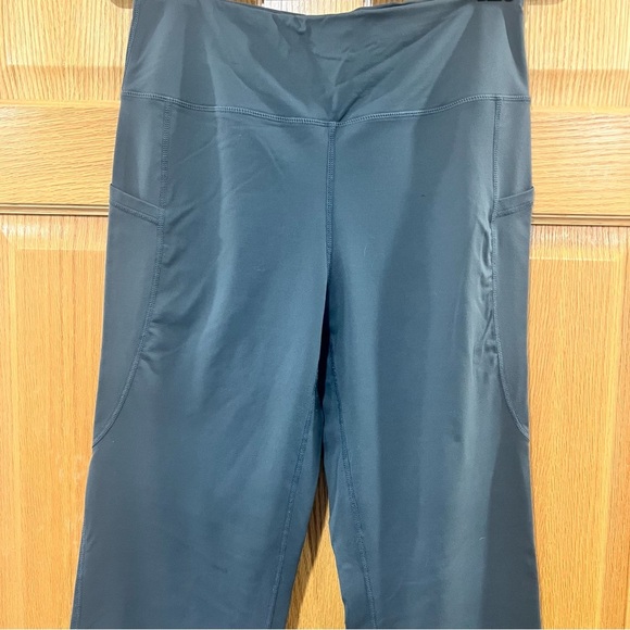 Women’s Dark Gray Wide-Leg Athletic or Lounge Pants with Side Pockets - Picture 2 of 7